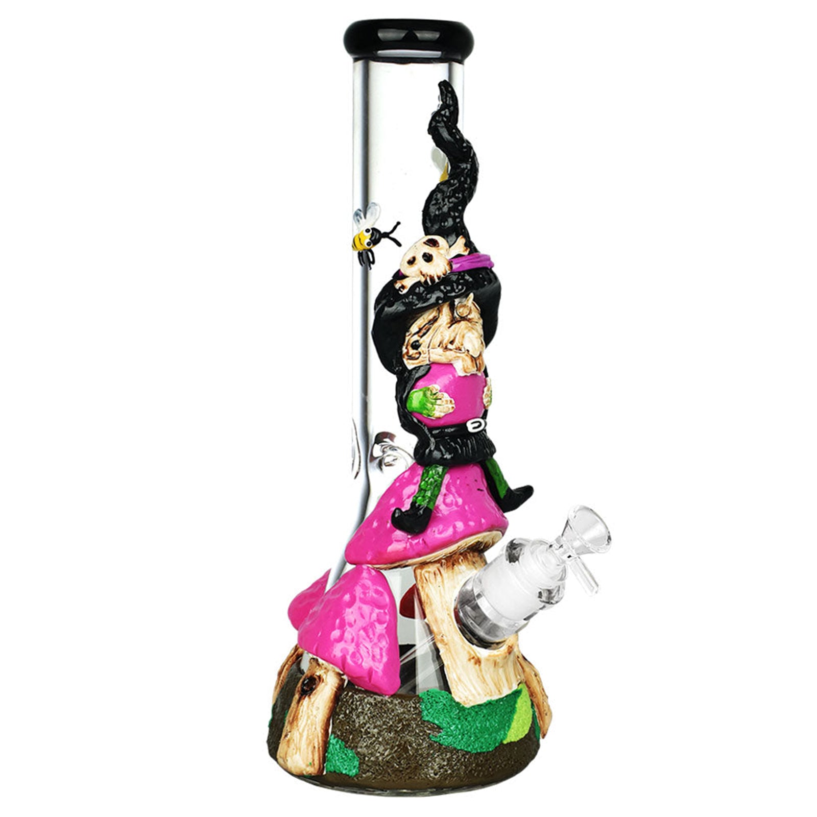 Witch Way 3D Painted Beaker Bong with Mushroom - PILOTDIARY