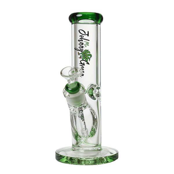Front view of 10 Inch 9mm Straight Tube Bong