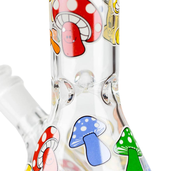 10" Glass Bong With Cartoon Design