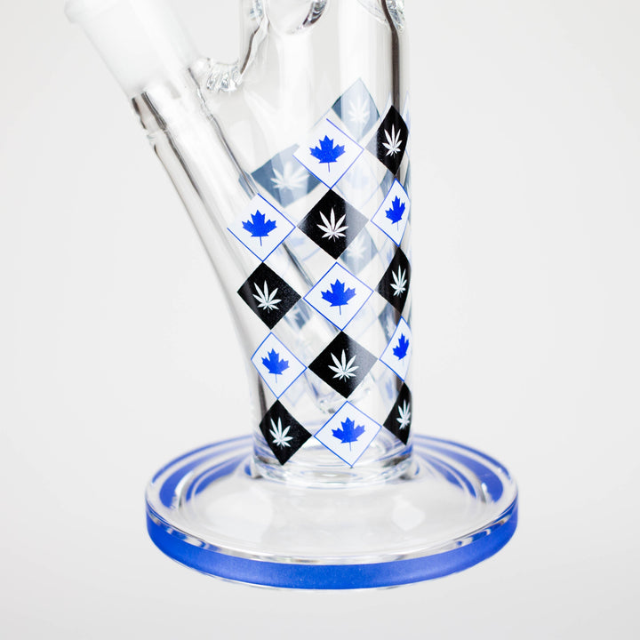 10" Maple Leaf Straight Tube Glass Bong