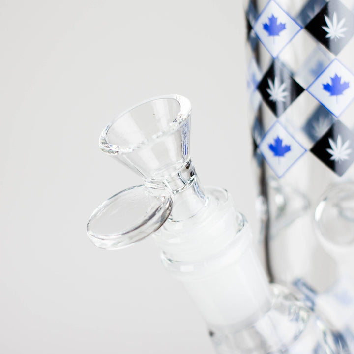 10" Maple Leaf Straight Tube Glass Bong