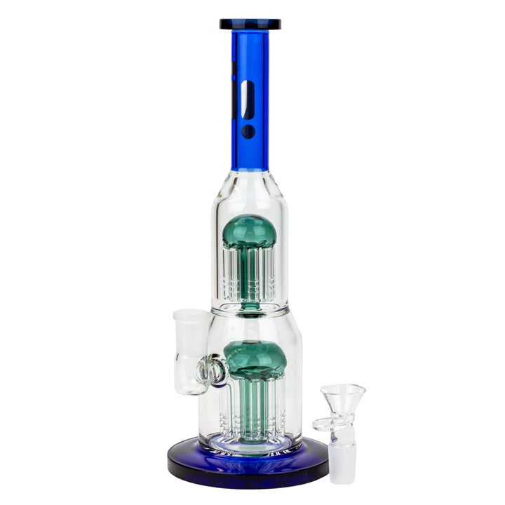 11" Infyniti Double Percolator Glass Bubbler PILOTDIARY