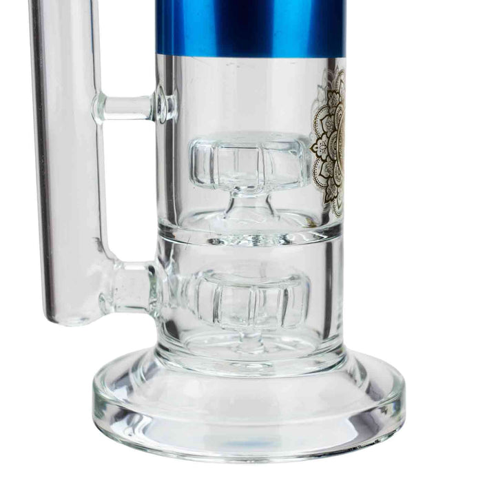 12" AQUA Dual Barrel Diffuser Glass Bong