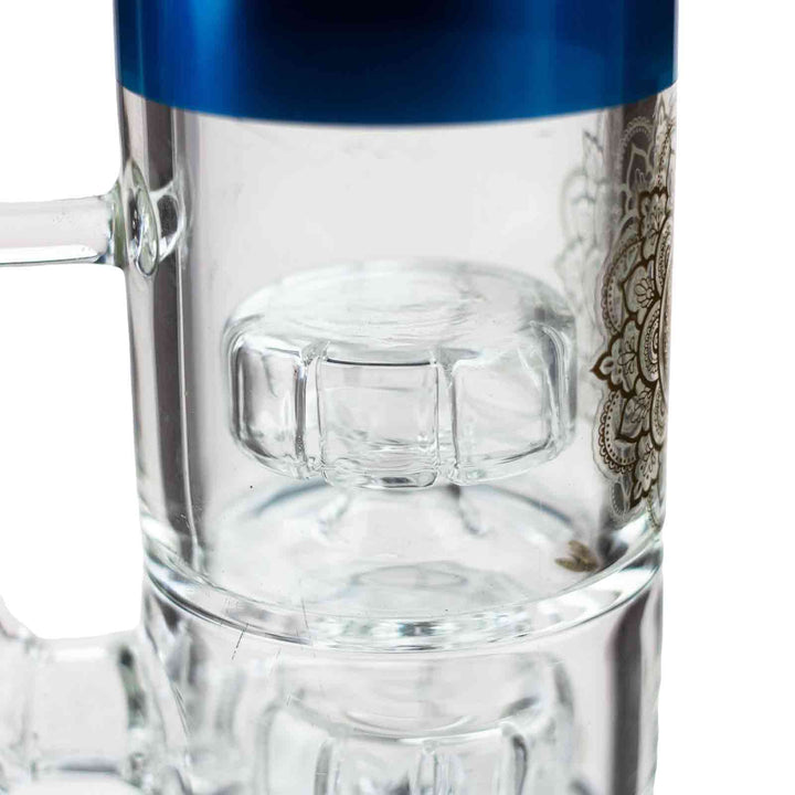 12" AQUA Dual Barrel Diffuser Glass Bong