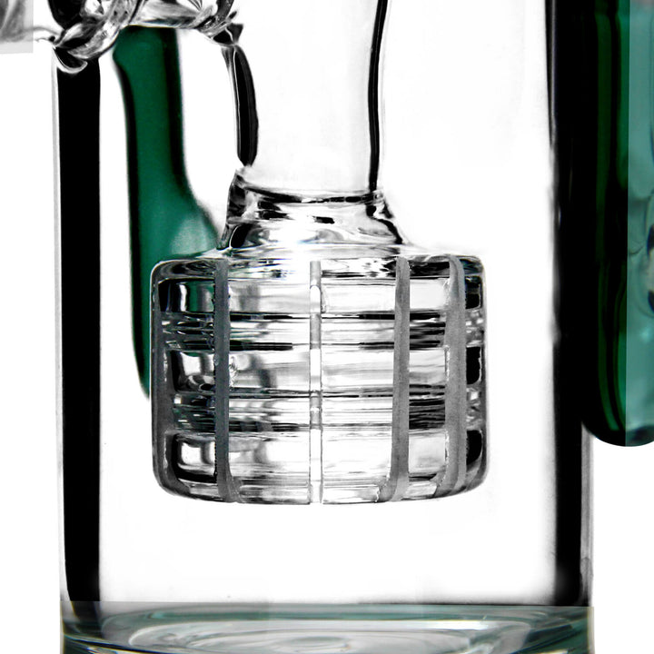 Double recycler percolator design in 13 inch glass bong