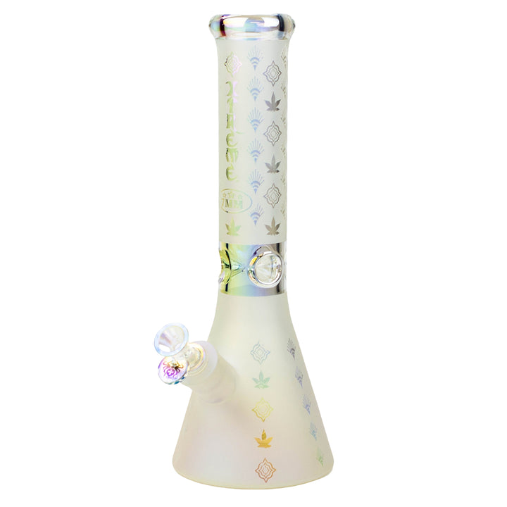 13" Sandblast Electroplated Beaker Bong