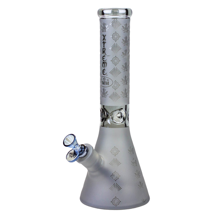 13" Sandblast Electroplated Beaker Bong