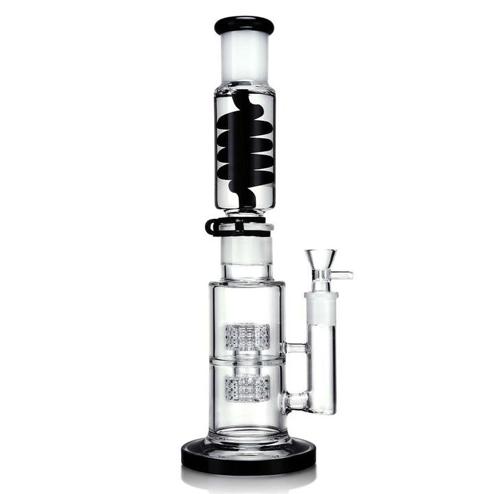 14" Glycerin Freezable Straight Tube Bong in Black