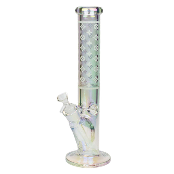 14" Classic Electroplated Straight Tube Bong