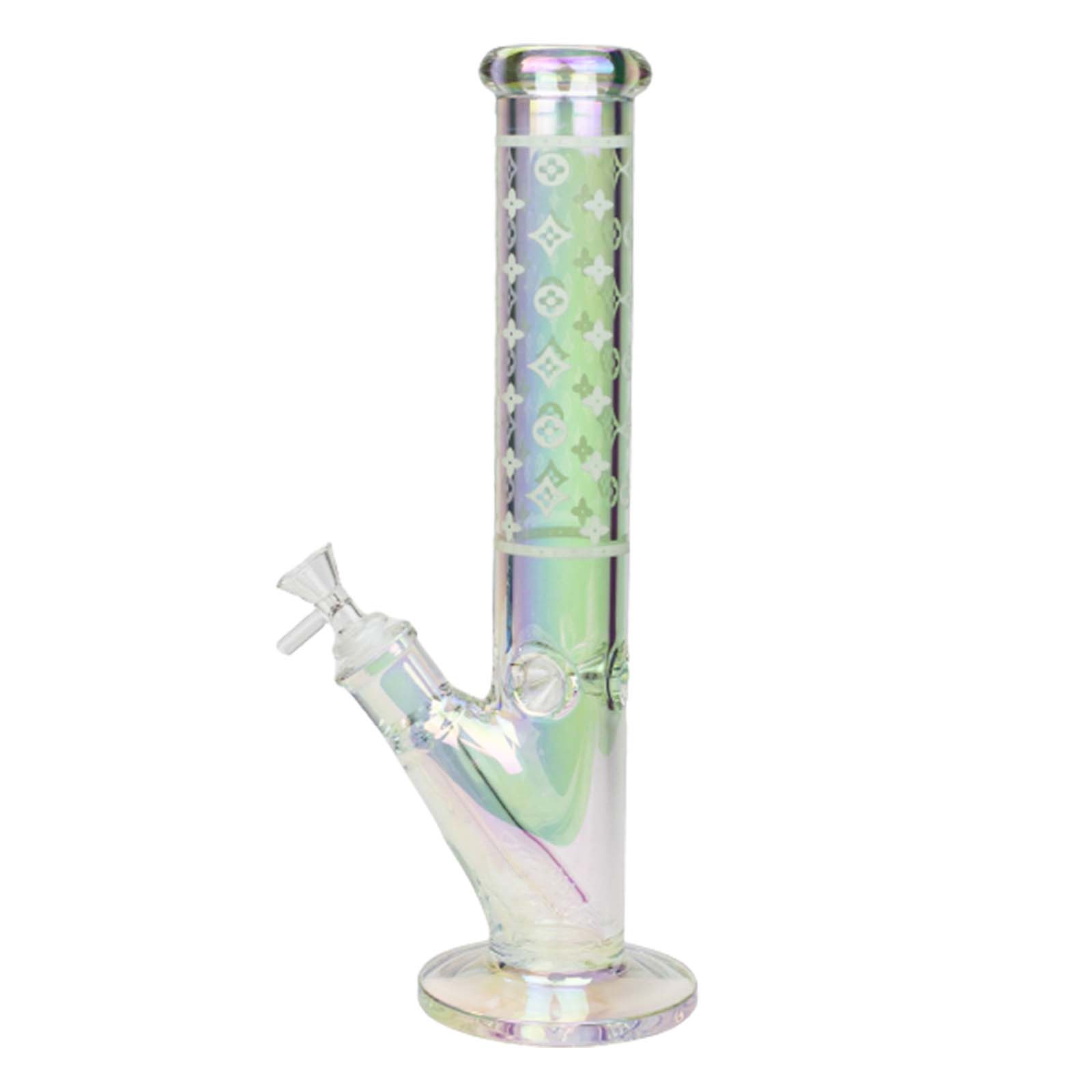 14" Classic Electroplated Straight Tube Bong