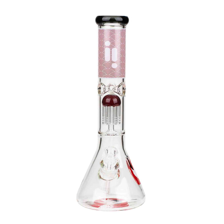 14"  Pink Beaker Bong - Crane