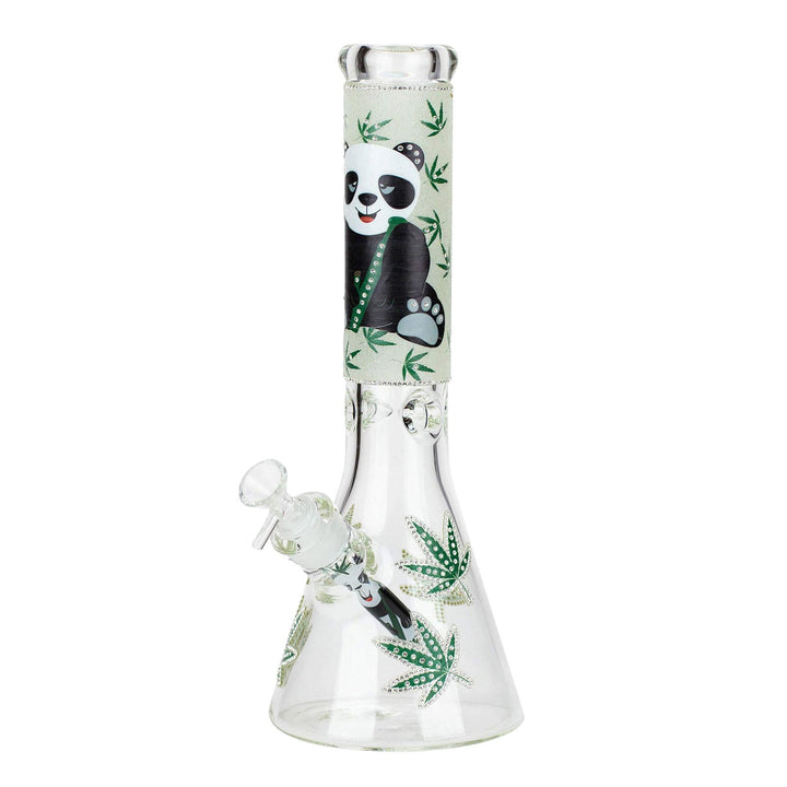 14” Skull Graphic Beaker Bong with Cubic Zirconia - PILOTDIARY