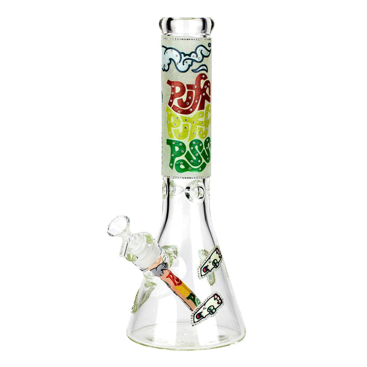 14” Skull Graphic Beaker Bong with Cubic Zirconia - PILOTDIARY