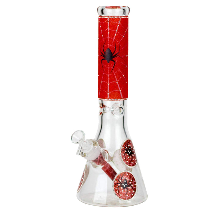 14” Skull Graphic Beaker Bong with Cubic Zirconia - PILOTDIARY