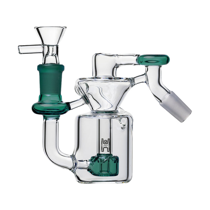 14mm Recycler Ash Catcher, Lake Green, 45¡ã joint