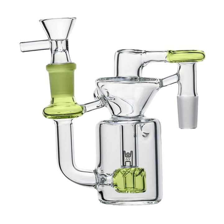 14mm Recycler Ash Catcher in Matrix Green