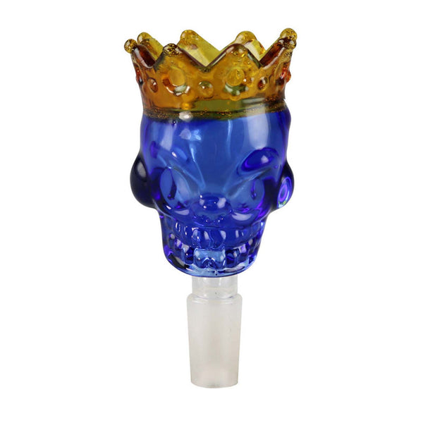 14mm Crowned Skull Glass Bong Bowl - PILOTDIARY