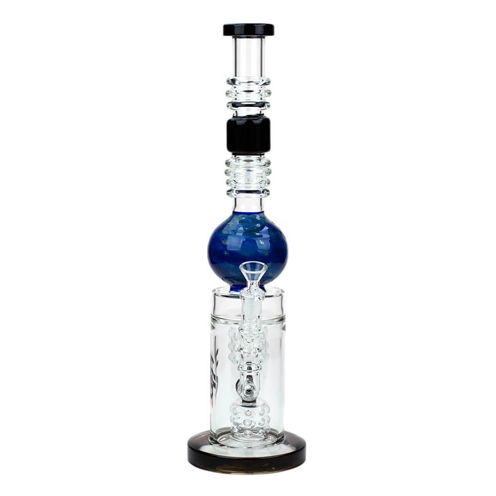 15" H2O Gold Fumed Sphere Glass Water Bong