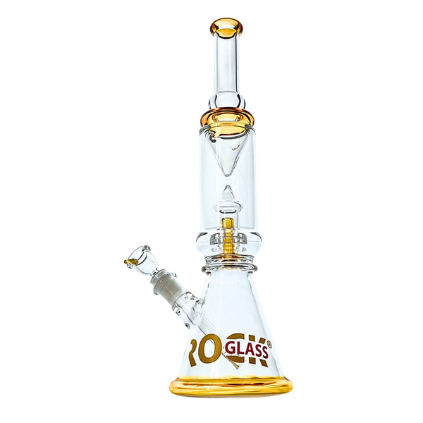 16" Inverted Cone Perc Beaker Bong in yellow color