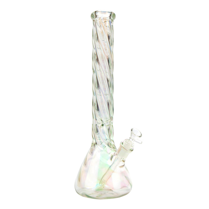16” Iridescent Spiral Glass Beaker Bong - PILOTDIARY