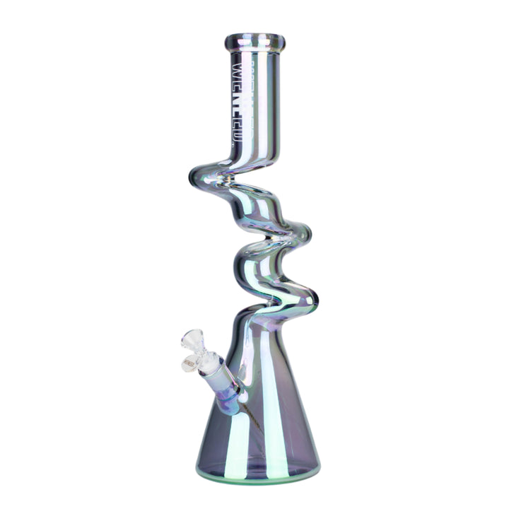 17.5" Iridescent Ripple Glass Bong