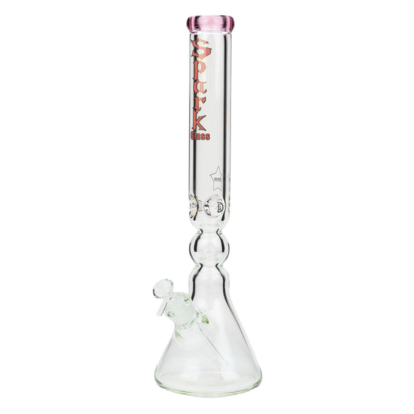 17.5" Spark 9mm Curbed Tube Glass Water Bong