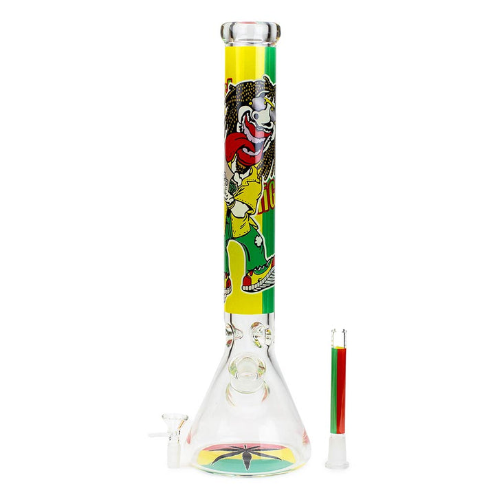 17.5" Rasta Man Beaker Glass Bong - PILOTDIARY