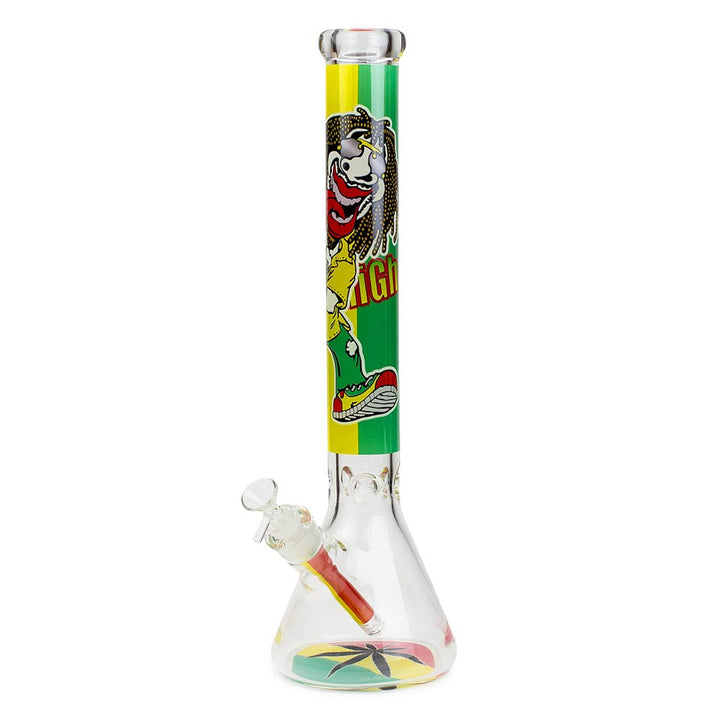 17.5" Rasta Man Beaker Glass Bong - PILOTDIARY