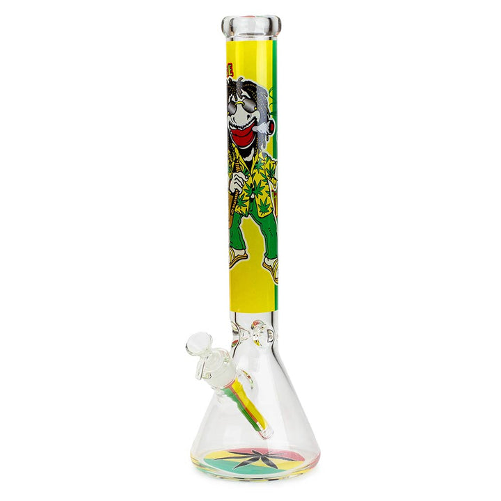 17.5" Rasta Man Beaker Glass Bong - PILOTDIARY