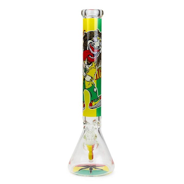 17.5" Rasta Man Beaker Glass Bong - PILOTDIARY