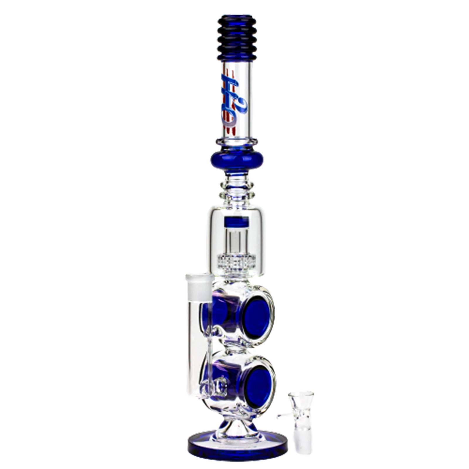 17" H2O Double Ring Glass Bong