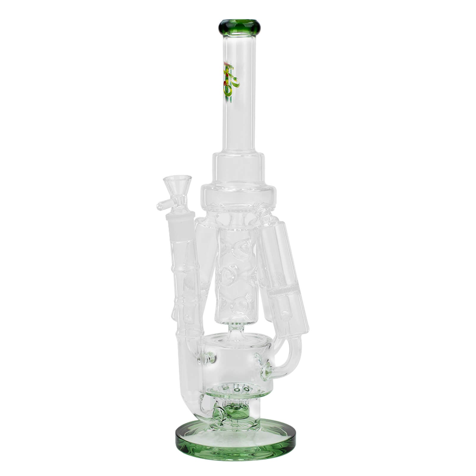 17" H2O Three Honeycomb Silnders Glass Water Recycle Bong