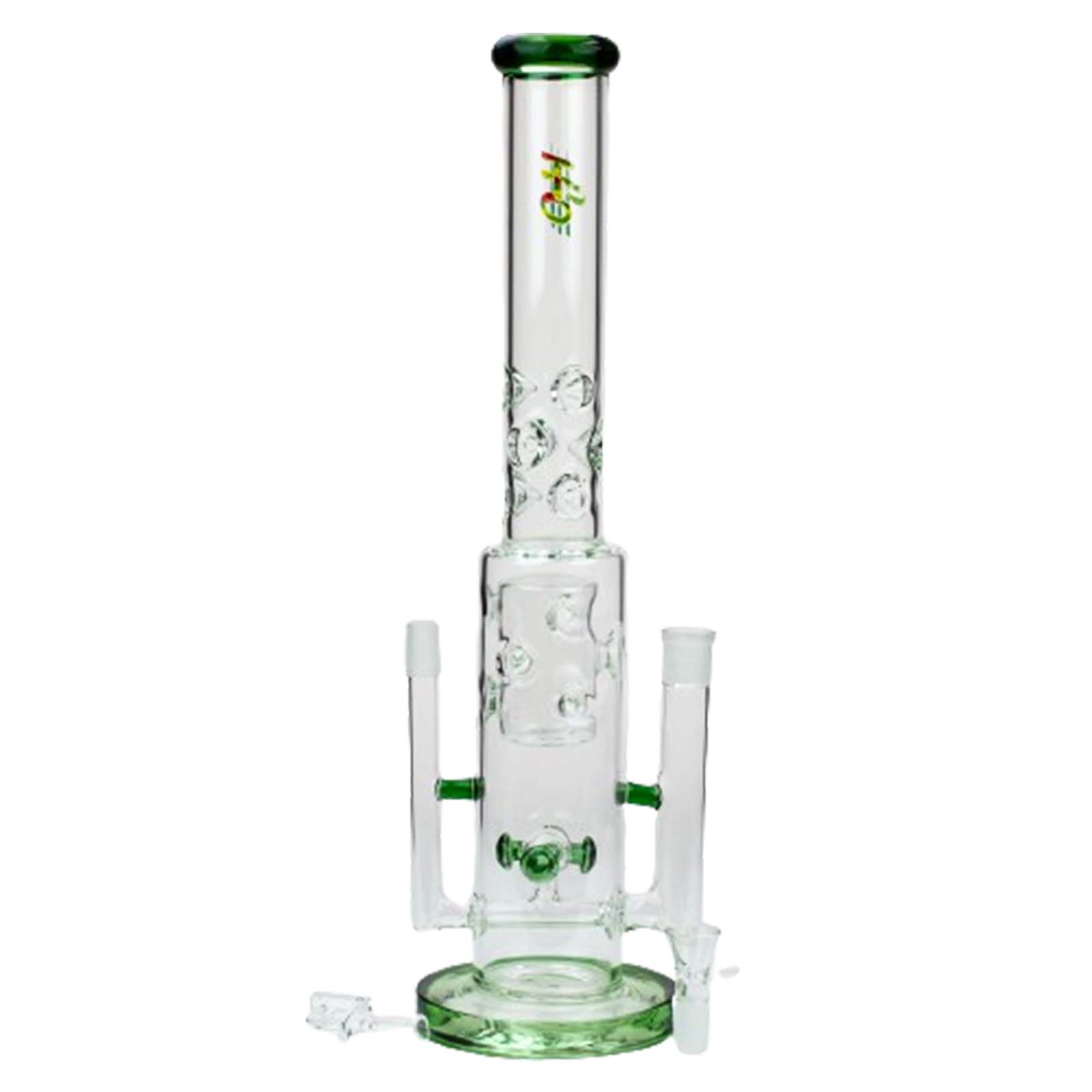 19" H2O 2-in-1 Double Joint Bong