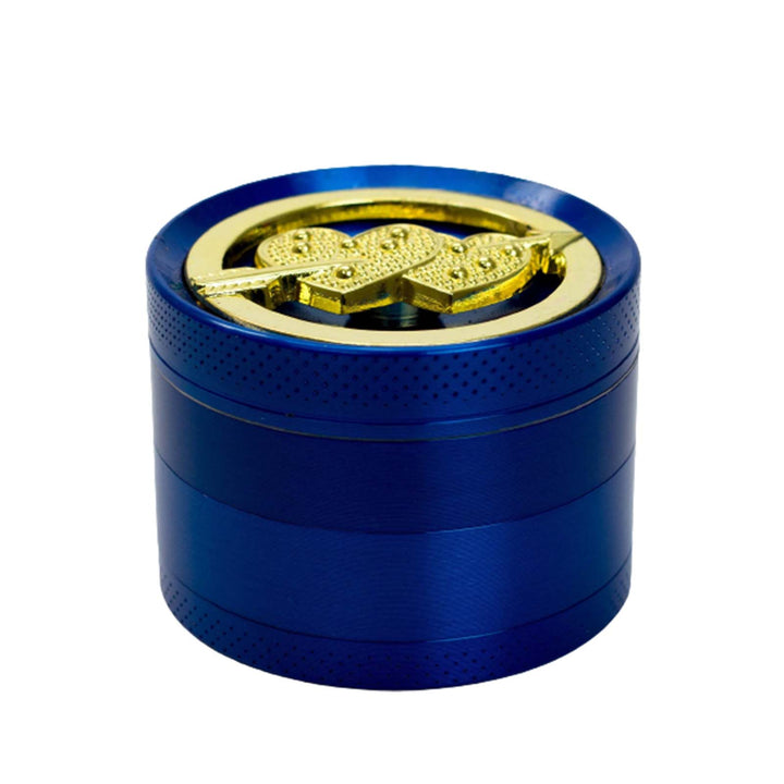 Blue 2.15 inch steel herb grinder