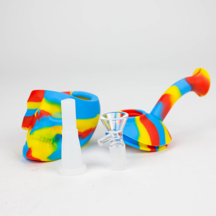 Mini Multi Colored Skull Bubbler_6