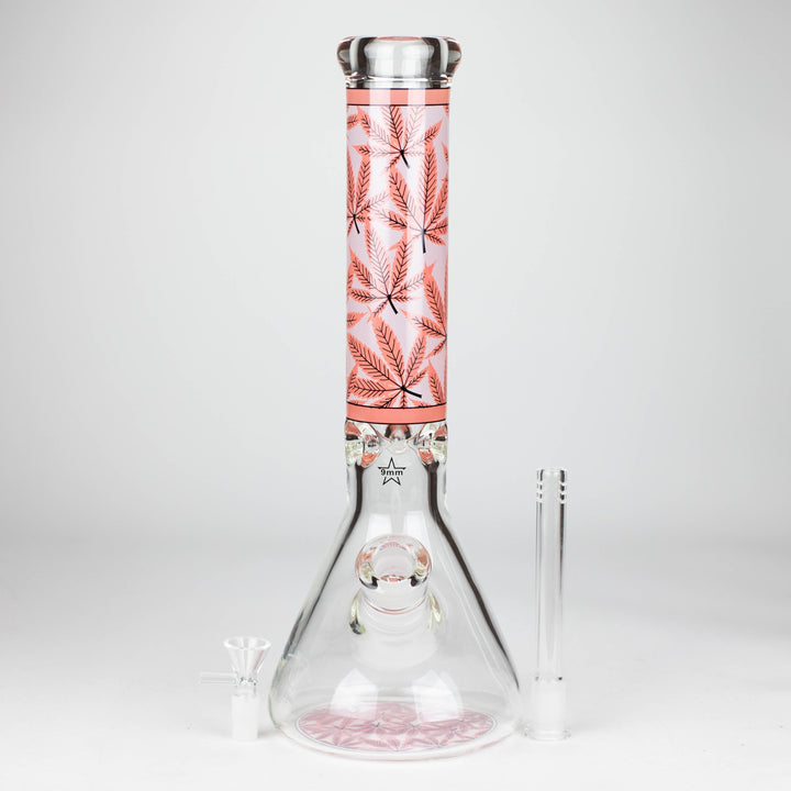 14" Hemp Weed 9mm Glass Bong