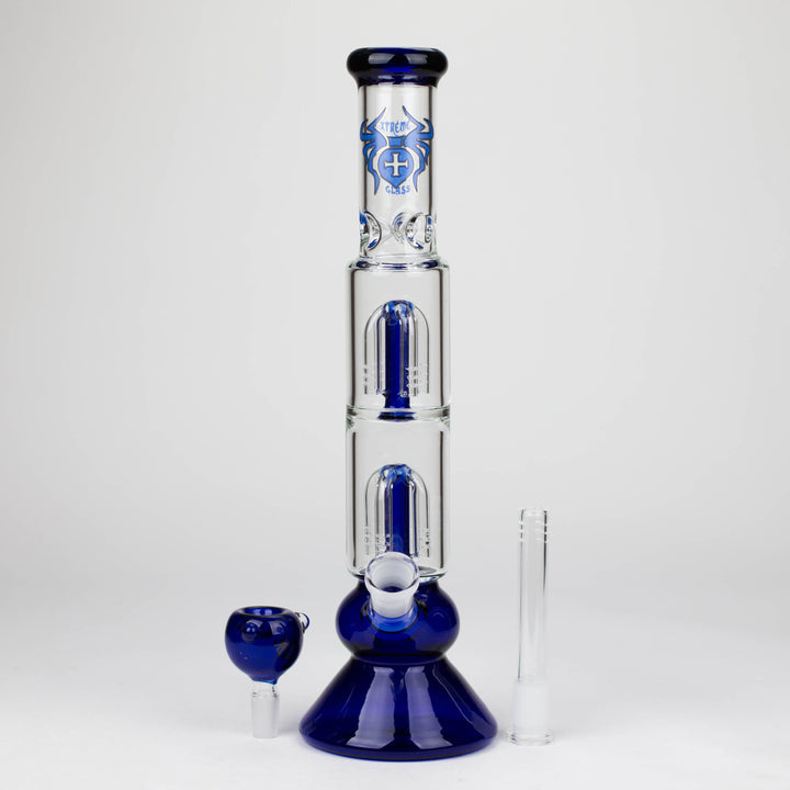 13″ Double Tree Perc Bong with Bowl_3