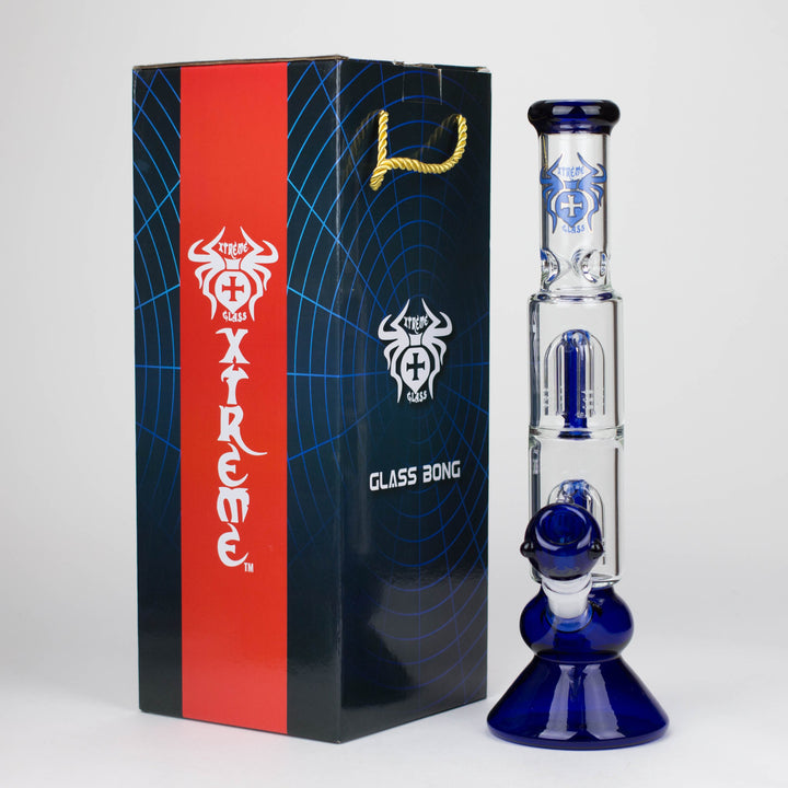 13″ Double Tree Perc Bong with Bowl_4