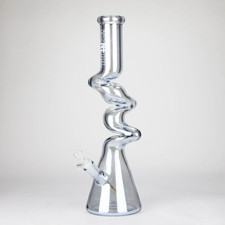 17.5" Iridescent Ripple Glass Bong