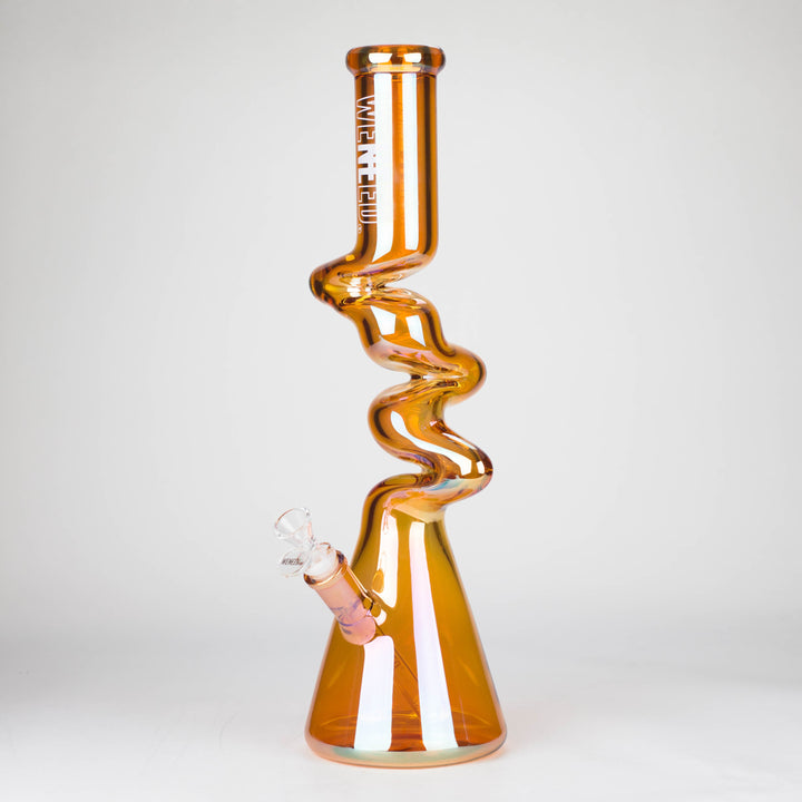 17.5" Iridescent Ripple Glass Bong