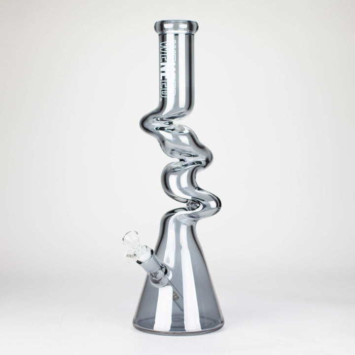 17.5" Iridescent Ripple Glass Bong