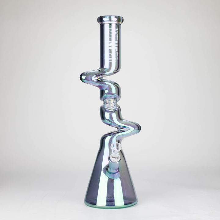 17.5" Iridescent Ripple Glass Bong