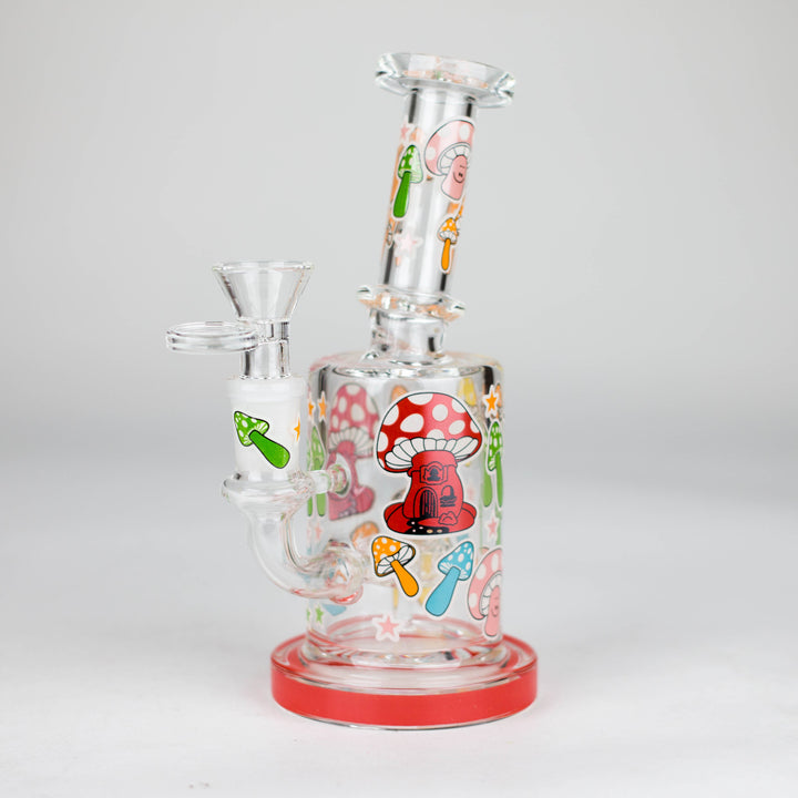 7" Color Mushroom Bong With Perc_0