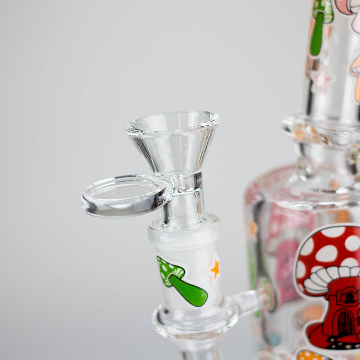 7" Color Mushroom Bong With Perc_3