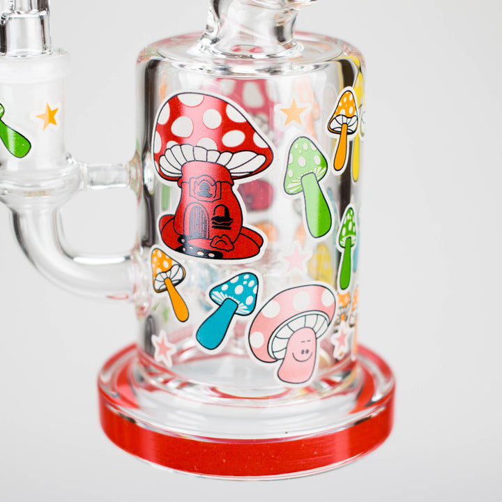 7" Color Mushroom Bong With Perc_4