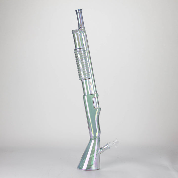 27" Iridescent Shotgun Glass Bong