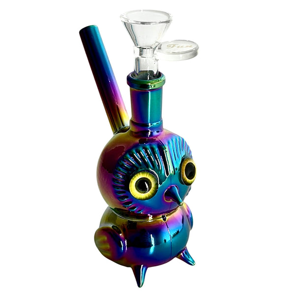 Mini Owl Design Electroplate Bong