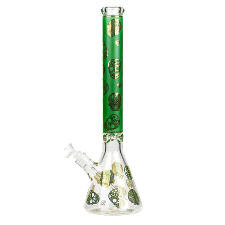 20" Skull Pattern Glass Bong