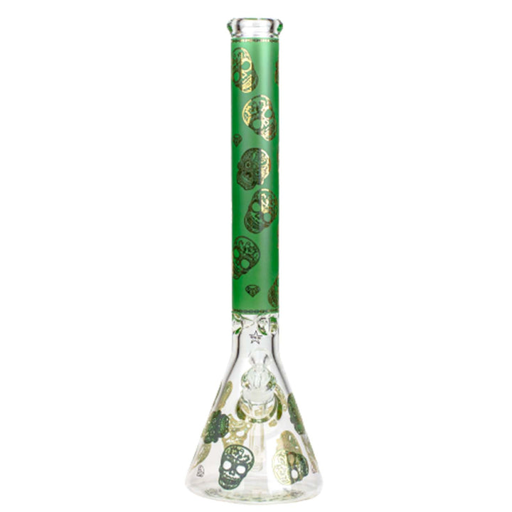 20" Skull Pattern Glass Bong