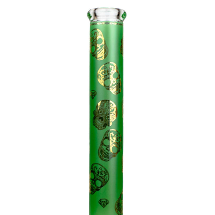 20" Skull Pattern Glass Bong